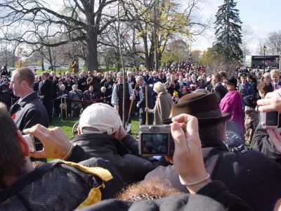 The audience for the tree planting ceremony